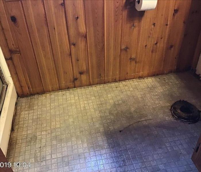 Wooden floor removed from bathroom floor