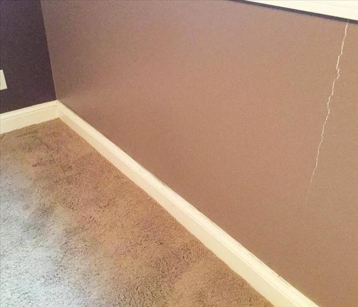 Clear living room after water damage
