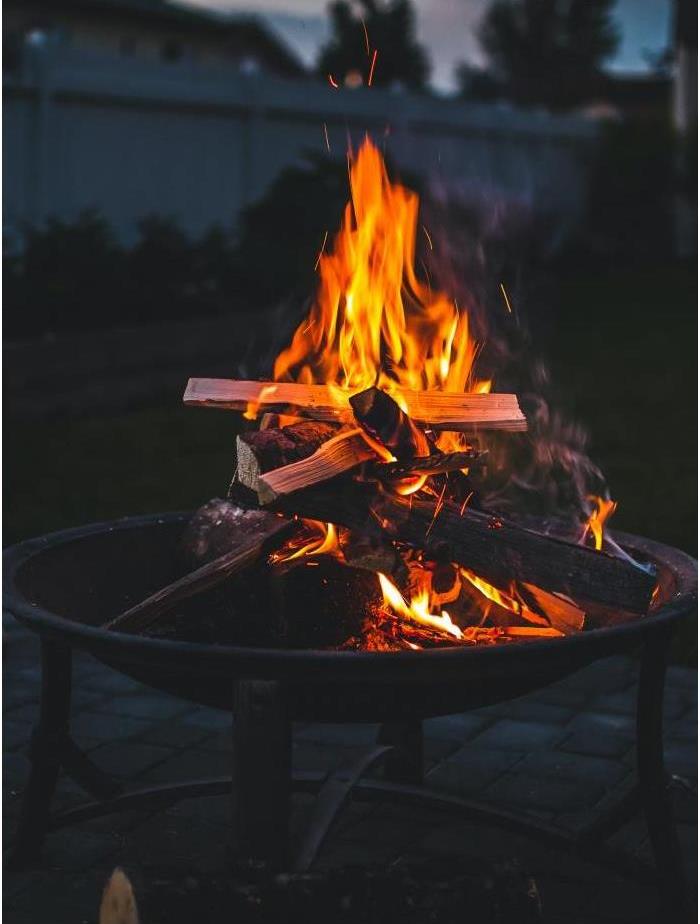 Fire Bonfire Backyard