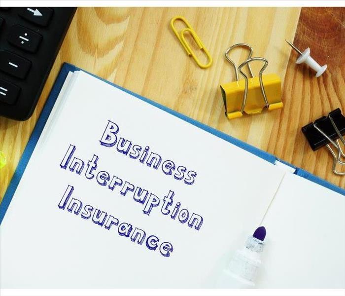 Financial concept meaning Business Interruption Insurance with sign on the piece of paper.